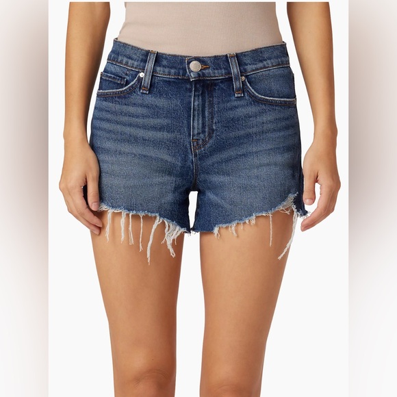 NWT! Hudson Gemma Mid-Rise Cut Off Blue Jean Denim Short Size 28 - Picture 1 of 11